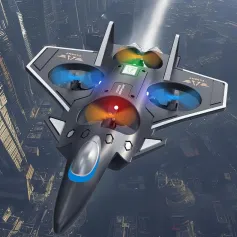 JJRC H130 2.4G EPP Skum Glider Høyde Hold Modus 360° Rull Turbofans Motorer 4CH LED RC Leketøy Gave Fjernkontroll Drone Fly Quadcopter Stunt Fighter RTF