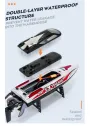 HXJRC HJ816 RTR 55km/h 2.4G Brushless RC Boat High Speed Net Ship Capsized Reset LED Light Speedboat Waterproof Electric Racing Vehicles Models Lakes Pools Remote Control Toys