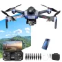 LSRC GT8 WiFi FPV with HD Front Bottom Rear Three Camera Servo Gimbal 360° Obstacle Avoidance Brushless Foldable RC Drone Quadcopter RTF