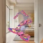 E0-25 Flying Glitter Butterflying Intelligent Gravity Sensor Obstacle Altitude Hold Mode 360° Filp Colorful LED Lighting 2.4G 4CH RC Toys Kids Gift Drone Quadcopter RTF