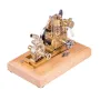 OKMO M16C Air-cooled Single Cylinder 4-strokes Mini Vertical Gasoline Speed-controlled IC Engine Model with Water Vane Pump Science Discovery Education Desktop Decorations Collection Toys