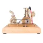 OKMO M16C Air-cooled Single Cylinder 4-strokes Mini Vertical Gasoline Speed-controlled IC Engine Model with Water Vane Pump Science Discovery Education Desktop Decorations Collection Toys