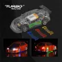 Turbo Racing C76 RTR 1/76 2.4G RWD Mini Drift RC Car Sports TC06 Chassis New Upgrade Motor THR-Curve Shocking Adjustable Wheelbase Micro LED Lights Full Proportional Vehicles Model Toys