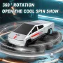JJRC Q218 RTR 1/18 2.4G RC Car Eight Wheels Waterproof Amphibious 360° Rotation Cyber Pickup Off-Road Truck Stunt Vehicles Models Water Land Toys