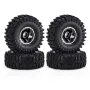 4PCS Upgraded 1 Inch Aluminum Alloy Blade Wheels JC Tire for TRX4M SCX24 FMS24 1/18 Climbing Rock Crawler RC Cars Vehicles Models Spare Parts Accessories
