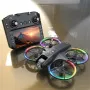 XKJ K200 MAX ওয়াইফাই FPV LCD স্ক্রিন কন্ট্রোলার সহ HD ডুয়াল ক্যামেরা বৈদ্যুতিকভাবে সামঞ্জস্যযোগ্য অপটিক্যাল ফ্লো হোভার স্বয়ংক্রিয় বাধা এড়ানো ঝলমলে 7-লাইট সার্কেল প্রোটেকশন ব্রাশলেস 2.4G 4CH 6-অক্ষ রিমোট কন্ট্রোল খেলনা RC ড্রোন কোয়াডকপ্টার RTF