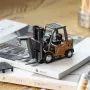 TRASPED HG-4-243 RTR 1/64 2.4G Mini RC Car Alloy Forklift Support App Remote Controlled LED Light Sound Engineering Vehicle Desktop Toys Model Collection Gift For Boys