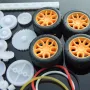 78Pcs Motor Gears Kits Plastic Spindle Worm Gear Set Robot Pulley Shaft Axle Belt Bus Assembly for Toy Automobile Cars DIY Kit Model Parts Assortment Accessories