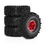 4PCS Upgraded 1 Inch Aluminum Alloy Blade Wheels JC Tire for TRX4M SCX24 FMS24 1/18 Climbing Rock Crawler RC Cars Vehicles Models Spare Parts Accessories