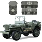 JJRC C8815 1/10 Willys Military Truck RC Car Parts Oil Drum Small Large Cartridges Box Vehicles Models Spare Decoration DIY Accessories