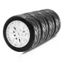 4PCS Wheel Hub Rubber Tires for 1/8 ARRMA 1/7 Infraction 6S F1 Limitless RC Car Vehicle Models Parts D266