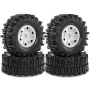 4PCS Climbing Rock Crawler Tires Wheels Rims for 1/8 Off-Road Truck Crossrc Yikong MST MJX H8H RC Cars Vehicles Models Spare Parts R215