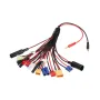 20 in 1 Multifunction Charger Cable 4mm Banana Pklug to XT60 XT90 EC3 EC5 Tamiya for B6 B6AC PL6 PL8 Charger