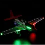 XK A280 P-51 Mustang 3D/6G System Lebar Sayap 560mm 2.4GHz 4CH EPP RC Pesawat Tempur RTF Dengan Lampu LED untuk Pemula