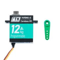 PTK 9490 MG-D 9g 12KG High Torque Stainless Steel Gear Waterproof Coreless Digital RC Servo for Fixed Wing Car and Aircraft Model