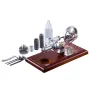 STARPOWER QX-FD-03 Stirling Engine Generator Model Wooden Base Physics Experiment Science Discovery Production Invention Gift Collection Toys