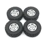 4PCS Upgraded Metal Rims Tires Wheels MNRC MN82 for TOYOTA Land Cruiser LC79 1/12 WPL 1/16 RC Cars Vehicles Models Spare Parts