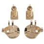 Upgraded Metal Accessories Brass Front Axle Steering Cup+Rear Axle Cup for MJX 1/12 H12Y H12Y+ RC Car Vehicle Models Spare Parts