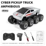 JJRC Q218 RTR 1/18 2.4G RC Car Eight Wheels Waterproof Amphibious 360° Rotation Cyber Pickup Off-Road Truck Stunt Vehicles Models Water Land Toys