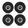 4PCS 1.0 Inch Aluminum Alloy Cyclone wheel JC Tire Spare Parts for SCX24 FMS24 TRX4M RC Climbing Car Vehicle Models Accessories