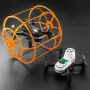 YLR/C S166 Rimovibili 2 Batterie Design Arrampicata Parete Corsa Piatta Modalità di Volo ARIA con Illuminazione Gradiente Griglia di Rollio a 360° Protezione Completa Regalo per Bambini Giocattoli RC Drone Quadcopter RT