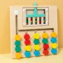 Montessori Cognitive Learning Toy for Kids Wooden Color Shape Toy Early Brain Stimulation Logical Enlightenment Hand-eye Coordination Thinking Educational Toy