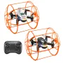 YLR/C S166 Rimovibili 2 Batterie Design Arrampicata Parete Corsa Piatta Modalità di Volo ARIA con Illuminazione Gradiente Griglia di Rollio a 360° Protezione Completa Regalo per Bambini Giocattoli RC Drone Quadcopter RT