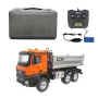 Huina 1598 2.4G 14CH 6WD RC Car Dump Truck RTR Half Alloy Full Proportional Control Simulation Sound and Light Vehicle Model