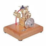 M16 1.6cc Mini Vertical Air-cooled Single-cylinder 4 Stroke Gasoline Hit Miss Complete Engine Model with Wooden Base