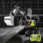 HJ Models 689-714A 1/16 2.4G 16CH RC Car Excavator Engineering Vehicles Alloy Bucket Digging 680° Rotation Spray LED Light Sound RTR Toys