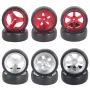 4PCS LDRC LD1801 LD1802 LD1803 LD1804 1/18 RC Car Upgraded Parts Drift Tires Metal Wheel Rims/Racing Tyres Vehicles Models Spare Accessories