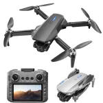 YLR/C E88 GT WiFi FPV with 4.9inch Large LCD Screen Controller HD Dual Camera Optical Flow Positioning Brushless Foldable RC Drone Quadcopter RTF