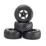 4PCS D232 Upgraded Off-Road Tires Wheels for 1/8 1/10 Short Course Truck RC Cars Vehicles Models Parts Accessories