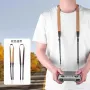 BRDRC RC Smart Remote Control Lanyard Neck Strap Adjustable brown Hanging Buckle Rope for DJI Mini 3 PRO Screen Controller