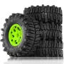 4PCS Climbing Rock Crawler Tires Wheels Rims for 1/8 Off-Road Truck Crossrc Yikong MST MJX H8H RC Cars Vehicles Models Spare Parts R215