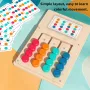 Montessori Cognitive Learning Toy for Kids Wooden Color Shape Toy Early Brain Stimulation Logical Enlightenment Hand-eye Coordination Thinking Educational Toy