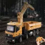 HUINA 1538 1/14 2.4G 26CH Semi-alloy RC Car Grabbing Wood Dump Truck 3-in-1 Vehicle Model RTR