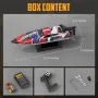 Volantexrc 797-6 SR40 2.4G 35mph RTR Brushless RC Boat Waterproof Auto Self Righting Reverse LED Light Water Cooling System Full Proportional High Speed Remote Control Ship Vehicles Models Toys