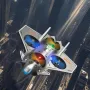 JJRC H130 2.4G EPP Foam Glider Altitude Hold Mode 360° Roll Turbofans Motors 4CH LED RC Toy Gift Remote Control Drone Airplane Quadcopter Stunt Fighter RTF