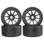 4PCS Eight-Character Pattern Racing Road Wheel Tire Spare Parts for ARRMA 1/7 Firebird FELONY Mustang GT Flat Race RC Car Vehicle Models Accessories