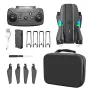 YLR/C E99D WiFi FPV with HD Dual Camera Lighting Arms Optical Flow Positioning Colorful LED Light Foldable RC Drone Quadcopter RTF