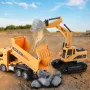 689-959A 1/20 2.4G 6CH RC Excavator+RC Dump Truck RTR for Children Toys