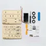 DIY Electric Taxiing Aircraft Model Toys Wooden plane Dual Motor Biplane for Children Small Inventions Scientific Experiments Gift Kids Assembled