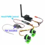 EWRF Long Range FPV System 5.8Ghz 2W FPV Wireless VTX Transmitter 2000mW and 3 Channel Dual Video Camera CMOS 1000TVL for RC Drone