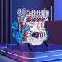 DM13 TECHING Car Engine Assembly Kit Full Metal 4 Cylinder Building Science Educational Toys Gift