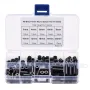 100pcs M3 Black Nylon Round ABS Metric Spacer Insulation Plastic Standoff Not Threaded for Screw Assortment Kit Set