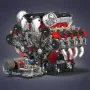 Mould King 10130 Technical Car Building Block Motorized F488 Supercar V-type 8 Cylinder V8 Engine Model Brick Assembly Kit 2718+PCS Excellent STEAM Science Education Discovery Toys Children Gifts