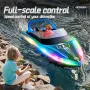 HXJRC HJ821 2.4G RC Boat Capsized Reset High Speed LED Light Speedboat Waterproof Dual Motors Electric Racing Vehicles Models Lakes Pools Remote Control Toys