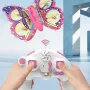 E0-25 Flying Glitter Butterflying Intelligent Gravity Sensor Obstacle Altitude Hold Mode 360° Filp Colorful LED Lighting 2.4G 4CH RC Toys Kids Gift Drone Quadcopter RTF
