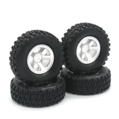 4PCS Upgraded Tires Metal Wheel Rims 7mm Hex for FMS 1/18 Fire Horse FJ Cruiser KATANA LC80 RC Car Vehicles Models Spare Parts